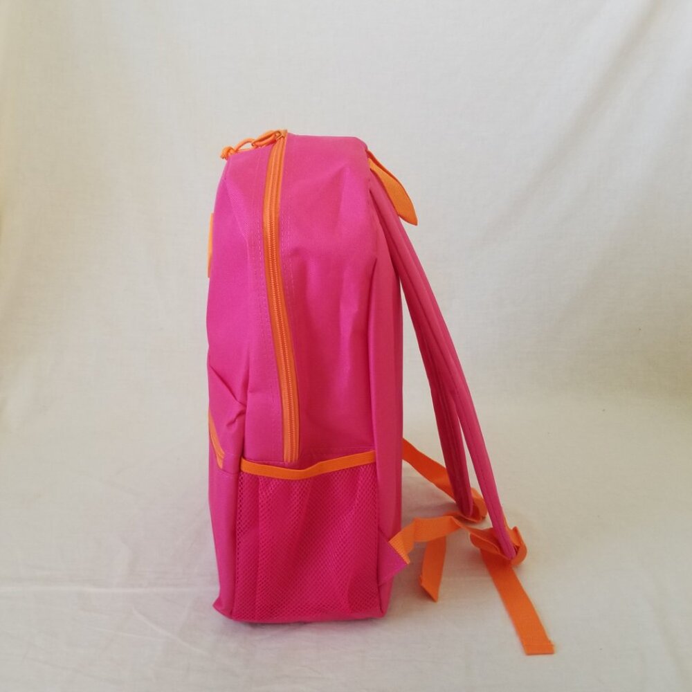 New! Lightweight Pink & Orange Basic Backpack W/B… - image 5